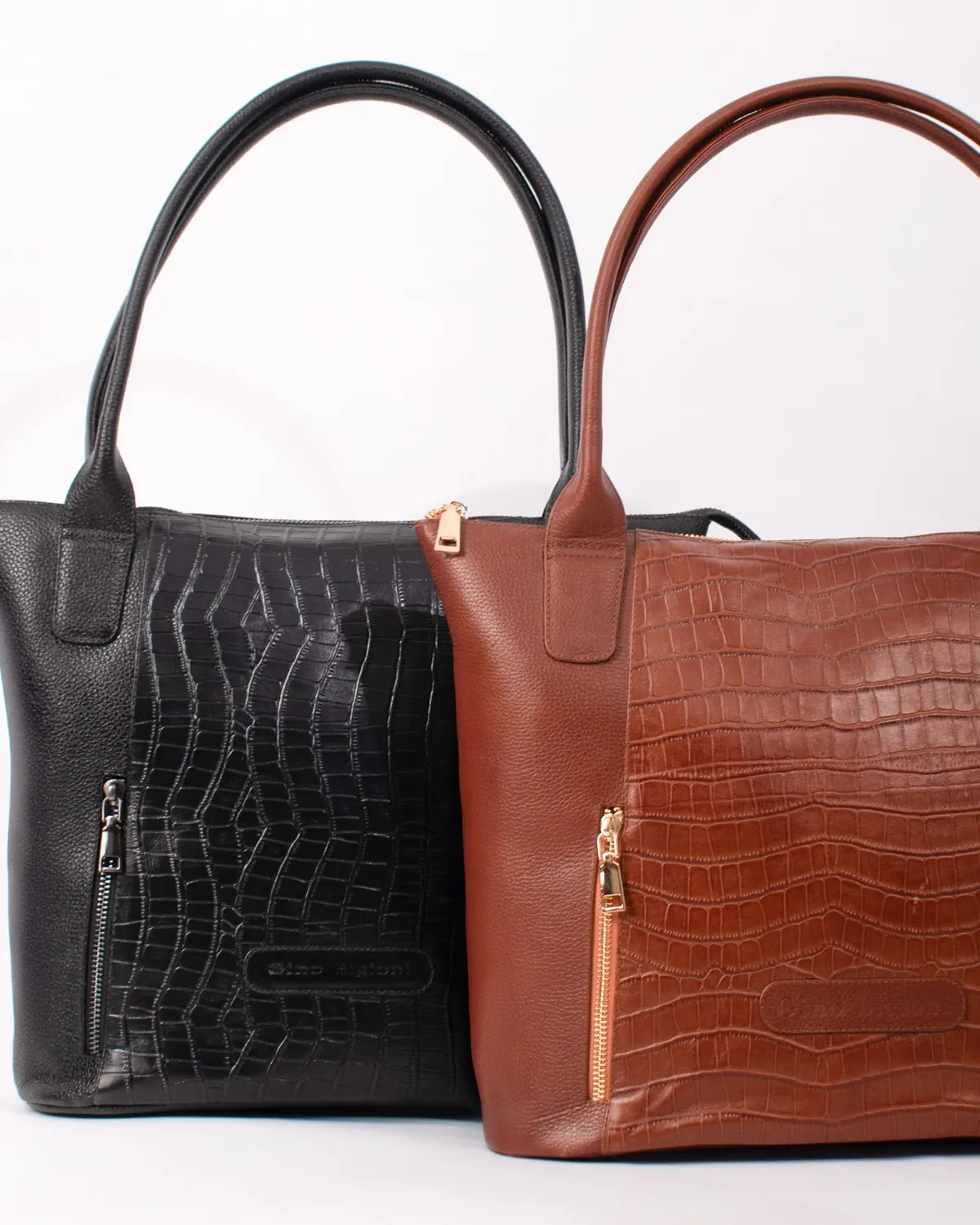 Croc-Embossed Tote