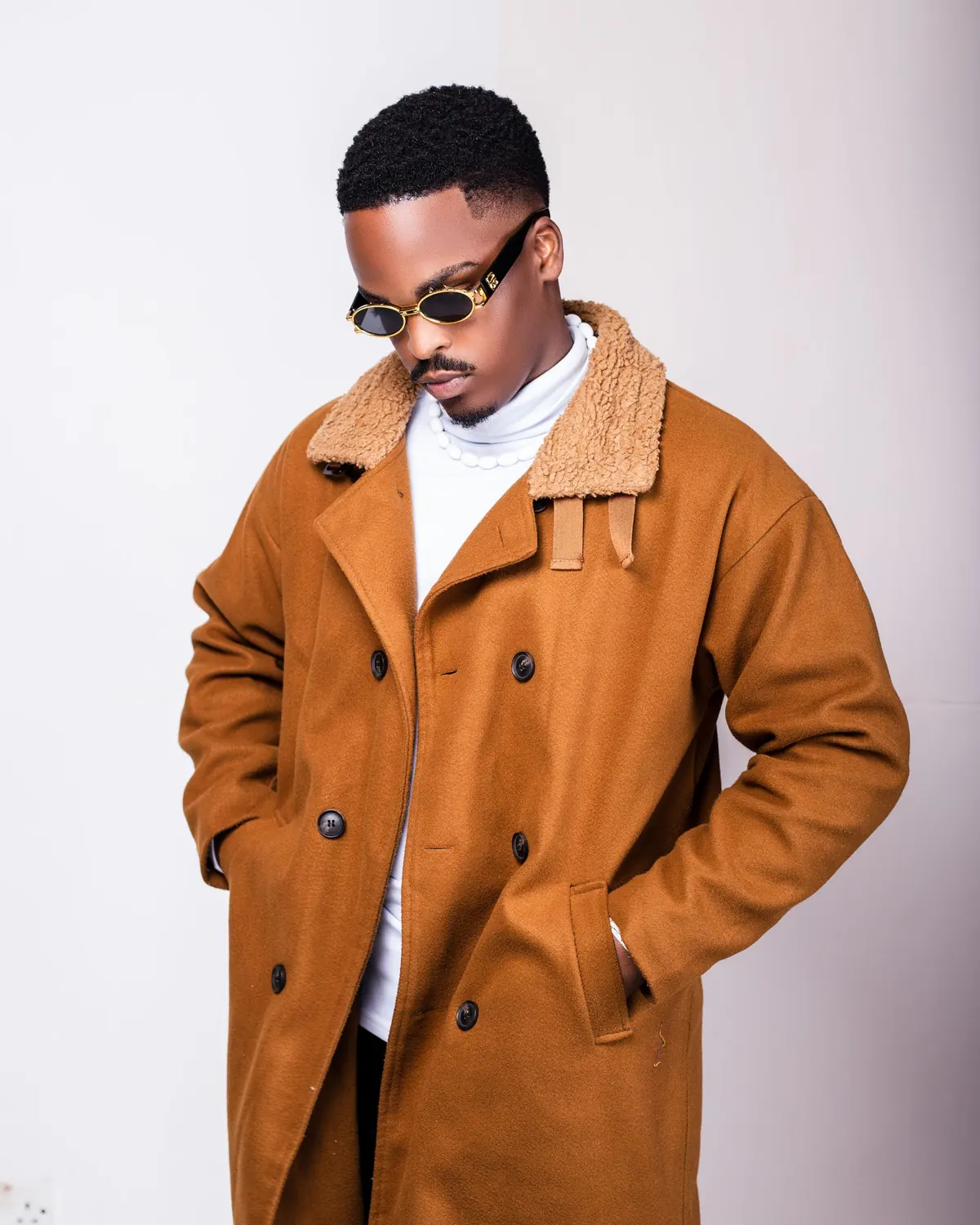 Double-Breasted Camel Coat